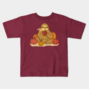 Sloth and pumkin mood Kids T-Shirt